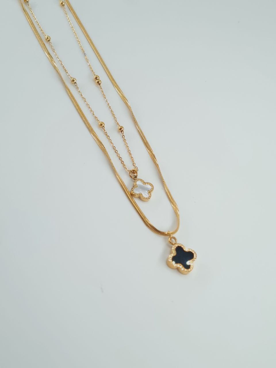 گردنبند دو لاین طرح شبدر ون‌کلیف – کد ۲۳۸