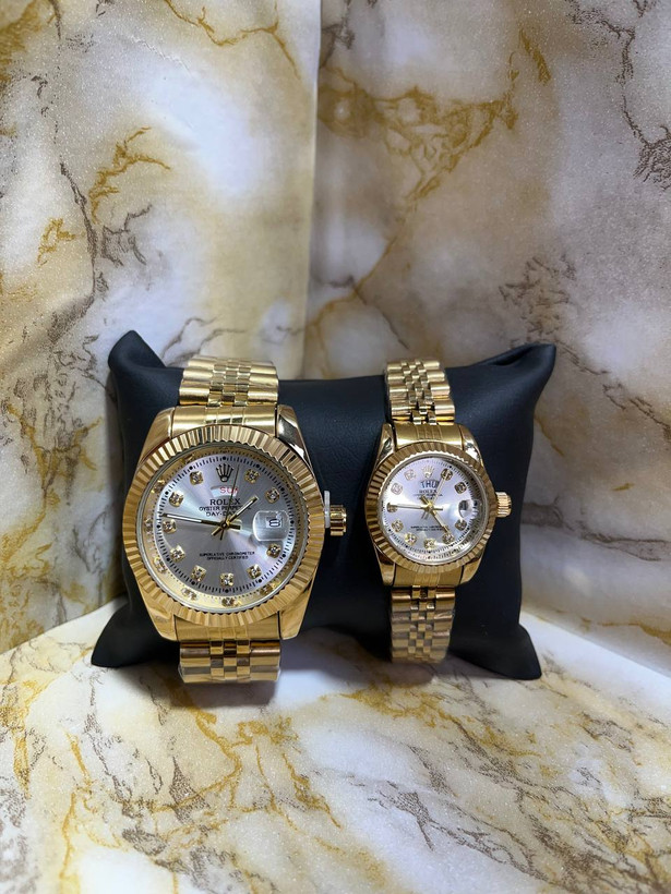 ساعت ست مردانه و زنانه رولکس صفحه نگیندار | Rolex ست زوجی لوکس